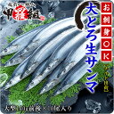 お刺身OK!大とろ生サンマ(大型サイズ約140g×10尾入り...