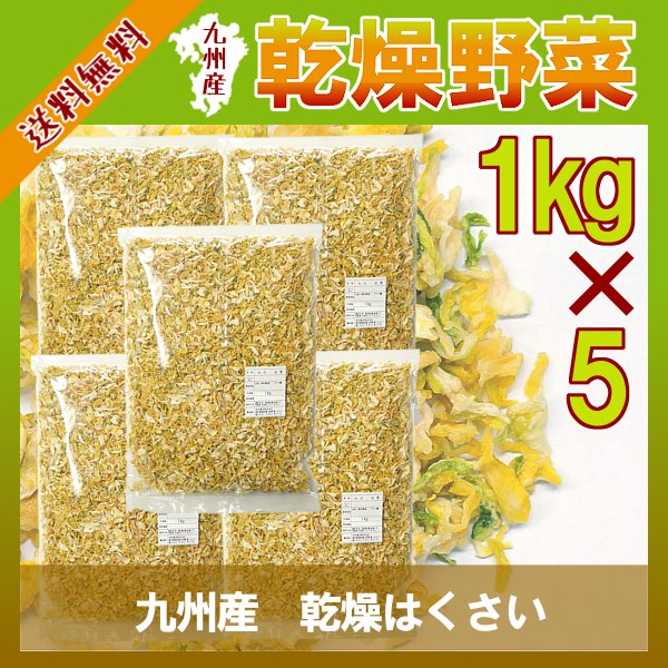 九州産 乾燥はくさい1kg×5 宅配便で送料無料 手軽で便利に手間なく野菜の栄養が摂れる ≪防災・非...:kowakeya:10001092