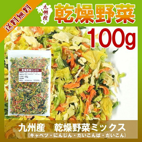 九州産 乾燥野菜ミックス 100g メール便で送料無料!手軽で便利に手間なく野菜の栄養が摂…...:kowakeya:10000604