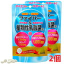 【代引不可・ゆうメール発送・送料無料】スタンドパック ファイバー&植物性乳酸菌 240粒×2個