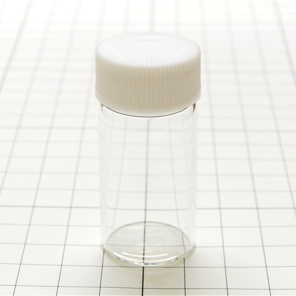 【メール便不可・容器類】　小瓶・スクリュー管（小）　13.5ml　白蓋