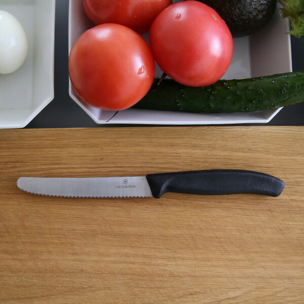 VICTORINOX (ビクトリノックス）トマト＆ベジタブルナイフ（11cm）ブラック ペ…...:kozlife:10006330