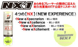 『即日出荷』BRIDGESTONE(ブリヂストン)NX1(エヌエックスワン)(4球入)1箱=15缶〔60球〕テニスボール【あす楽対応】