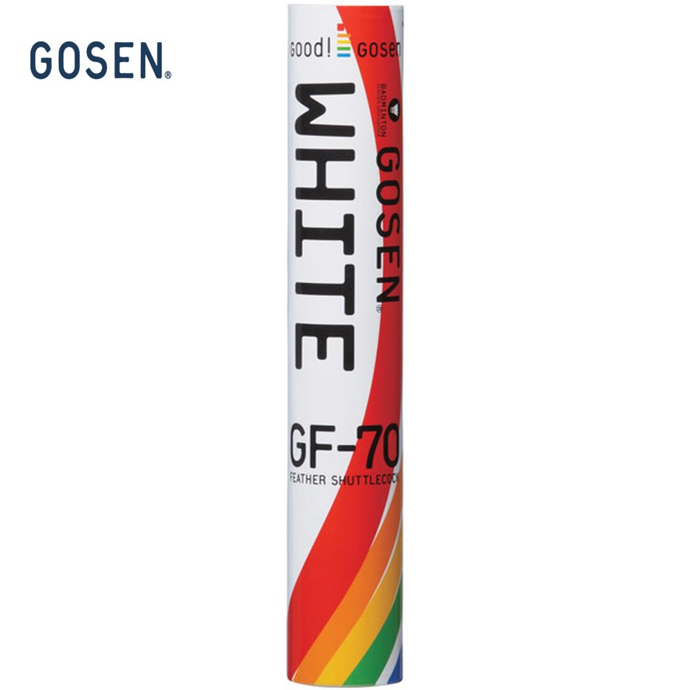 GOSEN（ゴーセン）フェザー70ホワイト（1ダース）GF-70シャトルコック