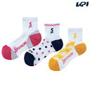 【全品10%OFFクーポン対象】スリクソン SRIXON テニスウェア レディース ソックス(ハーフ)3足組 3足セット アソート SPO-6912W SS