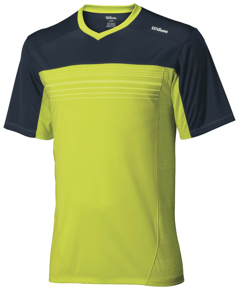 【2012新製品】Wilson（ウイルソン）【Men's エクスプローシブクルーシャツ（ライム）WRA141606】テニスウェア【2012SS】