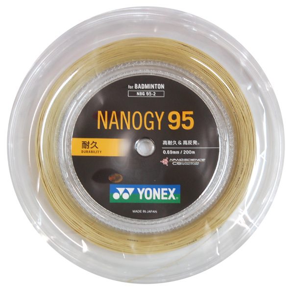 （9月上旬入荷予定）YONEX（ヨネックス）【ナノジー95（NANOGY 95）[200mロール] NBG95-2】バドミントンストリング【smtb-k】【kb】【送料無料】お得なロールタイプ！