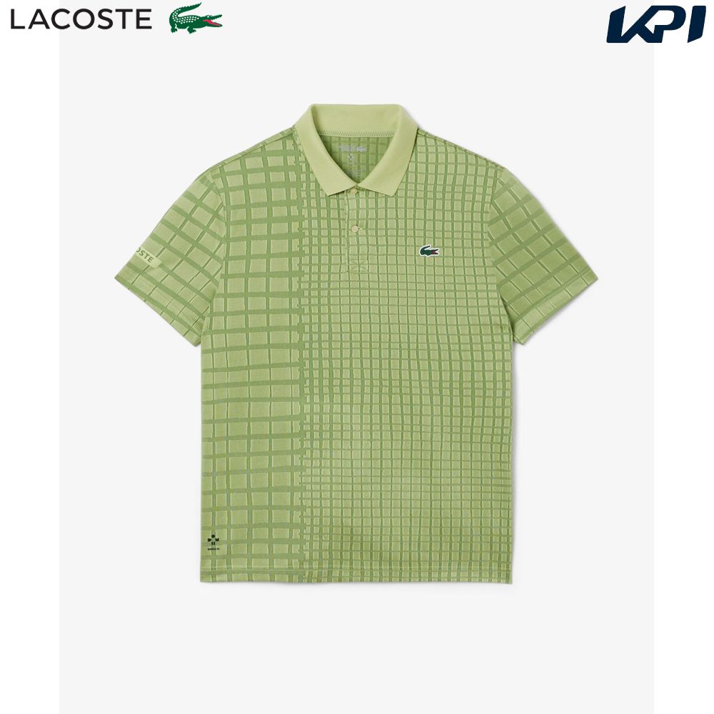 ラコステ LACOSTE テニスウェア メンズ 『<strong>ノバク・ジョコビッチ</strong>』ラケットプリントウルトラドライポロシャツ DH4789-99-SIW 2025FW 11月下旬発売予定※予約