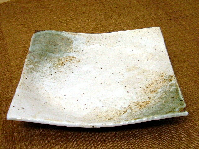 5.5 正角皿 <strong>17cm</strong>×<strong>17cm</strong>×3cm 雪志野 取皿 <strong>和皿</strong> 和食器 四角 スクエア プレート 日本製