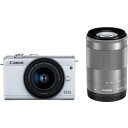 【納期約2週間】◎【お一人様1台限り】【代引き不可】canon キヤノン EOSM200WH-WZK ミラーレス一眼カメラ EOS M200 ダブルズームキット ホワイト EOSM200WHWZK