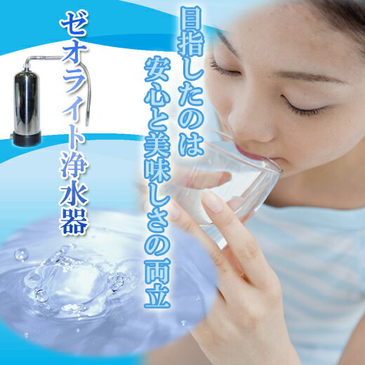 【レビューでおまけ付】ゼオライト浄水器（高機能浄活水器）（セラミックスと活性炭・ゼオライトに特殊合金のパワーをプラスして安心と美味しさを！）〔浄水器は形が似ていれば安い方が好い!!てはありません。目的が達成しなくては意味がないのです。〕