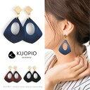 しずく モチーフ ウッド ピアス イヤリング アクセサリー ...
