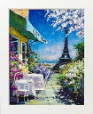 「パリのカフェ　Lサイズ」マルコ マヴロヴィッチ・風景画アートポスター［絵画通販］