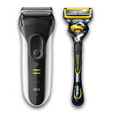 ブラウン シリーズ3 メンズシェーバー ホワイト 3040s-W-P1送料無料 ブラウン BRAUN シェーバー 髭剃り 充電式 男性用 T字カミソリ 電気カミソリ 電気シェーバー 剃刀【D】