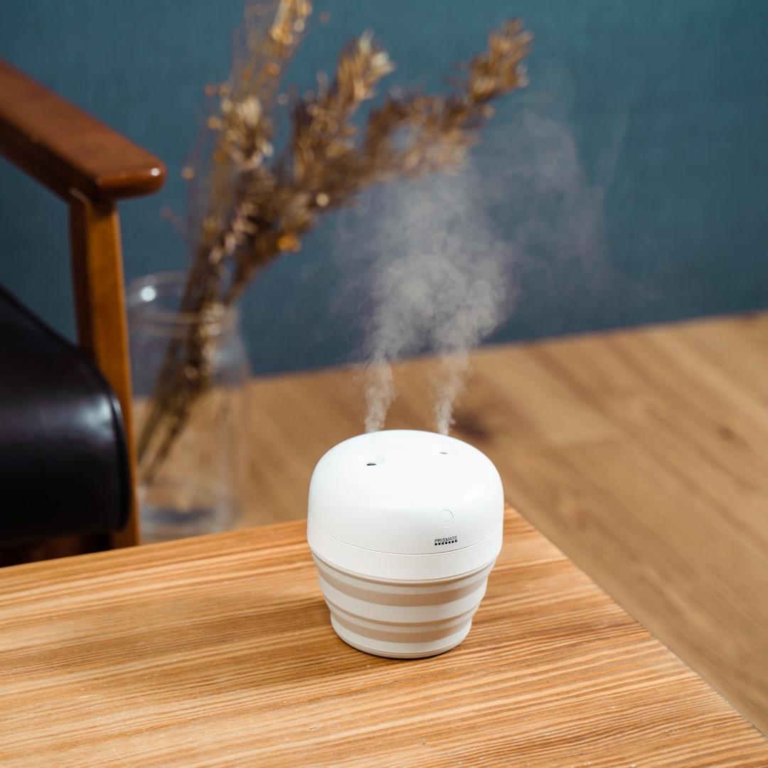 コードレス折りたたみ加湿器 小さく折りたためる加湿器(PRISMATE)