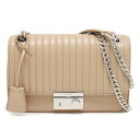 未使用|【中古】プラダ PRADA チェーンショルダーバッグ カーフレザー GLACECALF IMPU カメオ CAMMEO ベーシュ 保存袋・クロシェット・鍵・ギャランティカード(国内正規アウトレット店押印有り)付【質屋鑑定品】