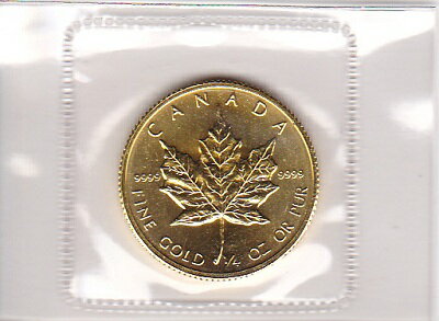 【送料無料】カナダメイプルリーフ1/4オンス　10ドル金貨1982年