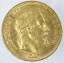 フランスナポレオン3世 月桂冠 100フラン金貨 1863年...