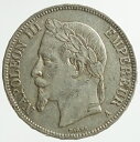 フランス ナポレオン3世 月桂冠 5フラン銀貨 1868年-...