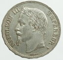 フランス ナポレオン3世 月桂冠 5フラン銀貨 1868年-...