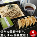 父の日 ギフト プレゼント父の日ギフト 食べ物【送料無料】信州安曇野手打生そば4人前+蕎麦生ぎょうざ つゆ・わさび・海苔・七味唐辛子付コロナ 応援 お取り寄せ グルメ プレゼント ギフト 生そば 信州そば お祝い 内祝 誕生日 お返し 餃子