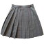 【SALE!! 40% OFF!!】KURI-ORI★クリオリW75・80cmスカート丈54 ひざ丈 スリーシーズンスカートKR301 グレンチェック水色ライン制服プリーツスカート【大きいサイズ】【日本製】【セール】学生フォーマル 冬服 車ヒダ