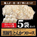 嵐 東京駅 放送 【黒豚生とんかつロース5袋】かごしま黒豚 鹿児島 ロース トンカツ/黒豚生ロース5袋/ ご家庭で調理(生・急速冷凍)ギフト プレゼント