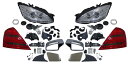 【送料無料】ベンツ W221 Sクラス (前期用) 後期KOOL ヘッドライト+ウィンカー ドアミラーASSY+テールレンズ(スモーク) 3点セット