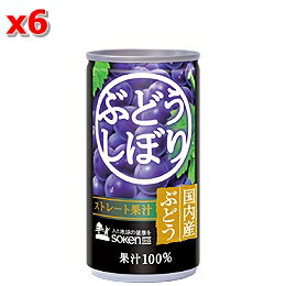 創健社 ぶどうしぼり（缶） 190g×6本セット