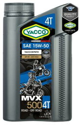 YACCO MVX500 4T 15W-50、10W-40 ヤッコー・MVX 500 4スト用 ヤッコのバイク用エンジンオイル 1Lボトル