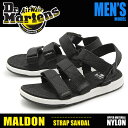 送料無料 ドクターマーチン Dr.Martens マルドン メンズ サンダルブラック 黒 ストラップ コンフォート 靴 男性DR.MARTENS MALDON STRAP SANDAL 22278001