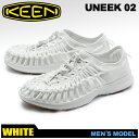 【秋靴SALE 開催中】 送料無料 キーン KEEN メンズ サンダル ユニーク O2 ホワイト 白 アウトドア スポーツサンダル 水 川 レジャー シューズ 靴 UNEEK O2 1017054