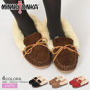 ミネトンカ MINNETONKA モカシン アルパイン シープスキン モカシン レディース ブラック レッド チョコレート 黒 赤 茶 靴 シューズ スエード レザー 天然皮革 本革 モコモコ スリッポン フラット あったか ファー ハンドメイド ALPINE SHEEPSKIN MOC