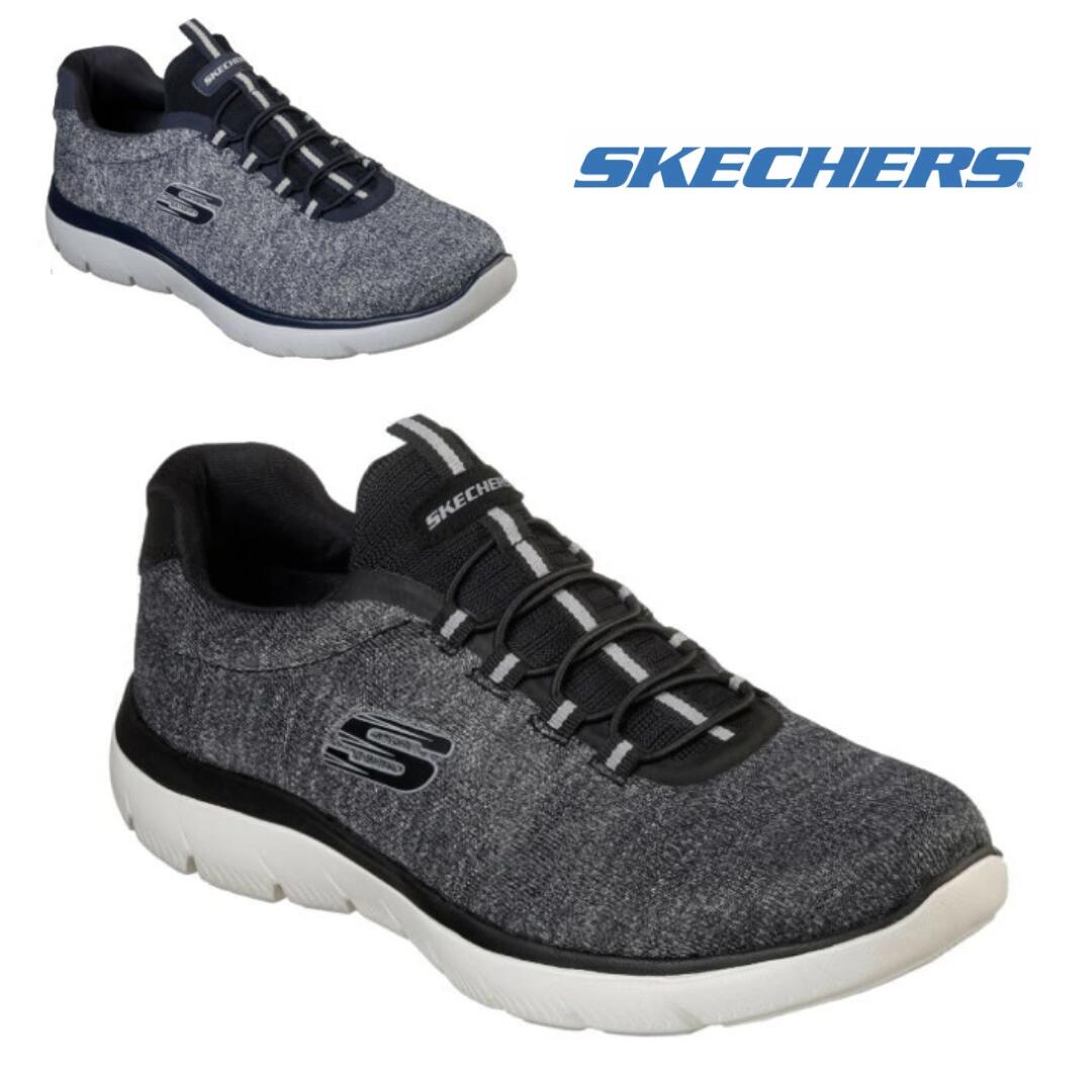 <strong>スケッチャーズ</strong> / 52813 W Summits Forton WIDE-fit ブラック 黒 ネイビー ( SKECHERS )【送料無料 北海道沖縄除く シューズ スニーカー ランニングシューズ ウォーキングシューズ ウォーキング メンズ メンズシューズ 靴 スリッポン ワイド 幅広】(後継モデル)
