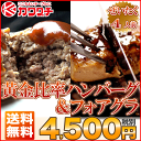 黄金比率 ハンバーグ 4個&フォアグラ 4枚 送料無料 [ハ...