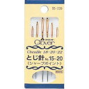 10％OFFクロバー　あみもの用品とじ針　No.15〜20シャープポイント　6本入55−009