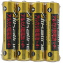 アルカリ乾電池　単4形（4本パック）　LR03/1.5V4S　【アイリスオーヤマ】/