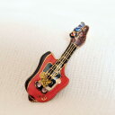 ショッピングギター 【UncleZ】　七宝焼き帯留 エレキギター（赤）