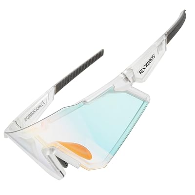 ロックブロス サングラス 自転車 調光サングラス UV400 紫外線カット 防風 防砂 軽量 耐衝撃 スポーツサングラス アイウェア おしゃれ ロードバイク 釣り ゴルフ 登山 野球 ランニング メンズ レディース （グレー）