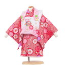 【1歳児用着物レンタル】赤の絞り調/毬 二部式着物322-3【1才女の子の子】【端午の節句】【初節句】【ベビーの着物】【1歳用】【80cm】【記念写真】【イベント】【お祭り】【家族写真】【お食い初め】【誕生日】★往復送料無料★ 10P11Mar16