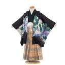 七五三 着物 男の子 三歳 3093黒/刺繍兜とのし (男児3歳用)羽織袴 3歳 セット 七五三 袴 男の子 七五三 着物 男の子 フルセット レンタル 3歳男の子 着物レンタル はかま 袴 男児 袴セット レンタル七五三 貸衣装 貸衣裳 ★往復送料無料★