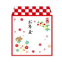 【2019年お年玉袋】初春(正方形)/3枚【和紙製ポチ袋】