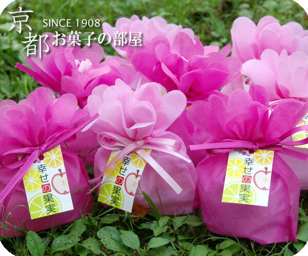 【ご挨拶に手土産に】お花バッグ　幸せの果実　2袋セット【海外発送】【マラソン1112P10】
