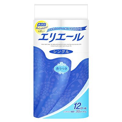 ケース販売！送料無料！エリエール トイレットペー パーシングル60m12ロール×8パック1パック当り535円