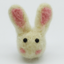 うさぎパーツ 【カラー:クリーム】【1個入】羊毛フェルト&発...