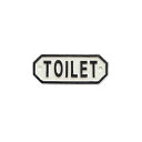 サインプレート TOILET ホワイト 63577 PLサインプレートシリーズ / キャストアイアン / W13 D0.5 H5 ポッシュリビング