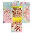七五三 着物 7歳着物フルセット 水色ピンク三色ぼかし染め着...