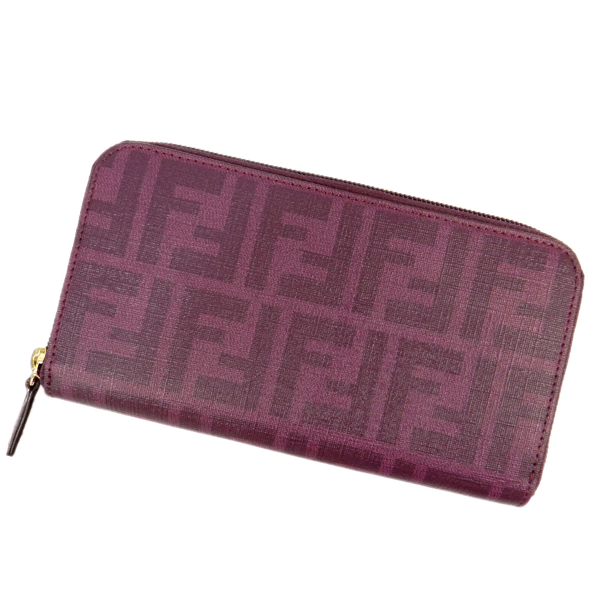 FENDI【フェンディ】ズッカ 長財布（小銭入れあり） レザー レディース 【中古】【cabcaibd】