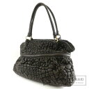 FENDI【フェンディ】 ロゴチャーム ショルダーバッグ ラムスキン レディース 【中古】