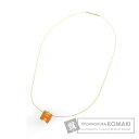 HERMES Hキューブ ネックレス 金属製 レデ